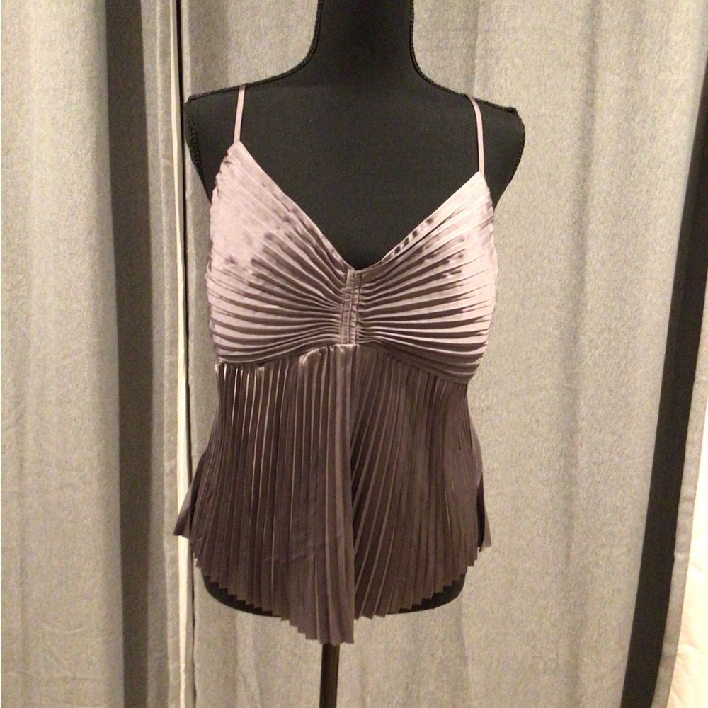 Purple Banana Republic Peplum Accordion Going Out Top NWOT Size M